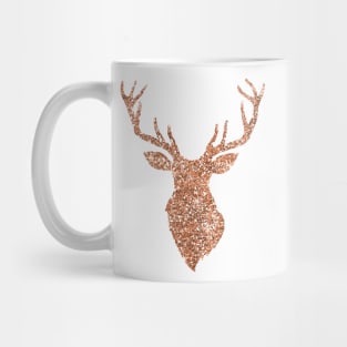 Sparkling reindeer blush gold Mug